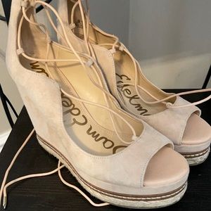 Sam Edelman Nude Wedges NEVER WORN